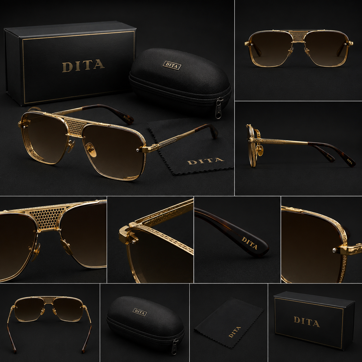SunGlasses - Gold - Προσφορά